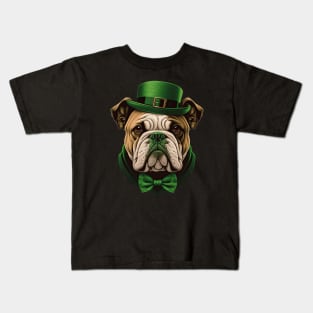 Bulldog St Patrick's Day Kids T-Shirt